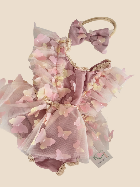 Baby Nido de Alas romper dress