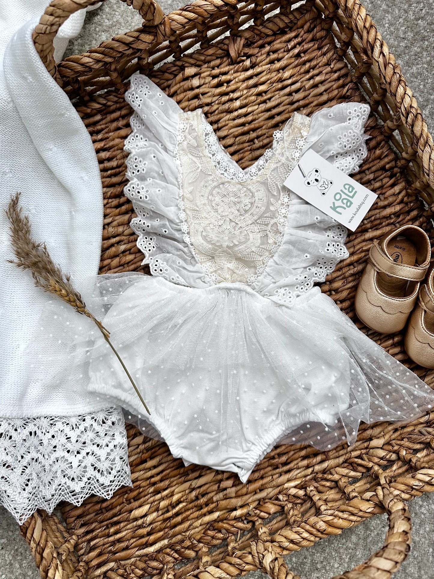 Baby girl “boho” romper dress