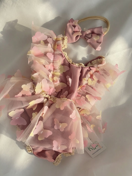 Baby Nido de Alas romper dress