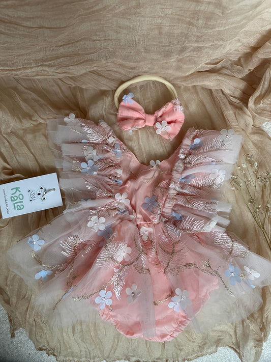 Baby romper “Camelia Rosa”